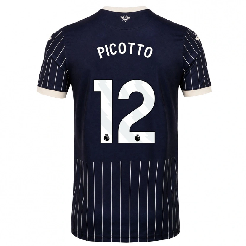 Danxen Uomo Maglia Luca Picotto #12 Bianco Nero Kit Gara Away 2026/27 Maglietta