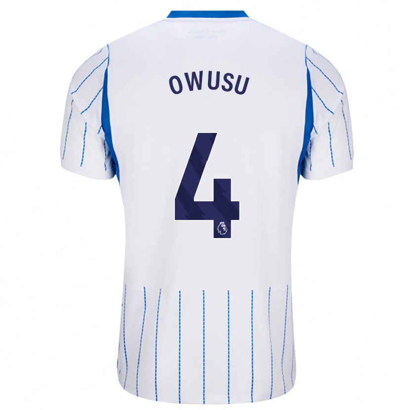 Danxen Uomo Maglia Yussif Owusu #4 Blu Dodger Bianco Kit Gara Away 2026/27 Maglietta