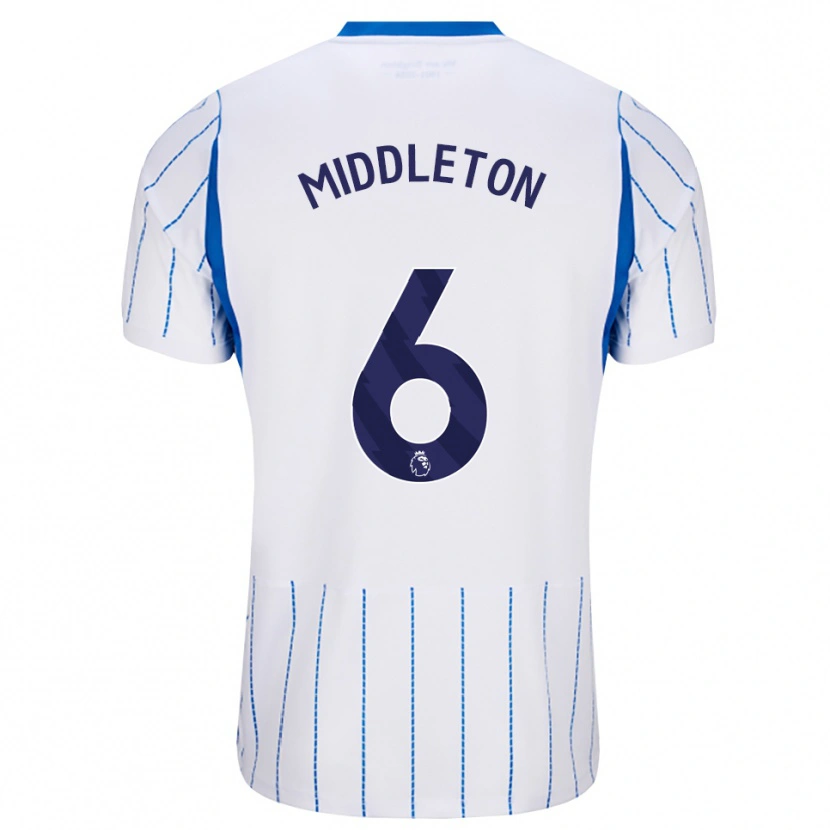 Danxen Uomo Maglia Jesse Middleton #6 Blu Dodger Bianco Kit Gara Away 2026/27 Maglietta