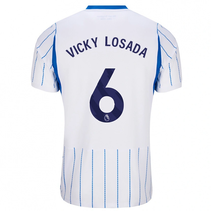 Danxen Uomo Maglia María Victoria Losada Gómez #6 Blu Dodger Bianco Kit Gara Away 2026/27 Maglietta