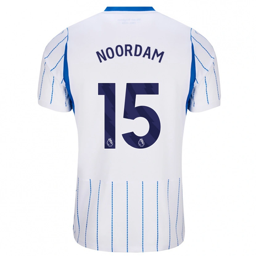 Danxen Uomo Maglia Nadine Noordam #15 Blu Dodger Bianco Kit Gara Away 2026/27 Maglietta