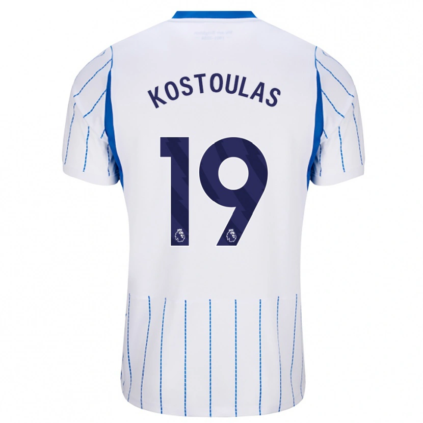 Danxen Uomo Maglia Charalampos Kostoulas #19 Blu Dodger Bianco Kit Gara Away 2026/27 Maglietta