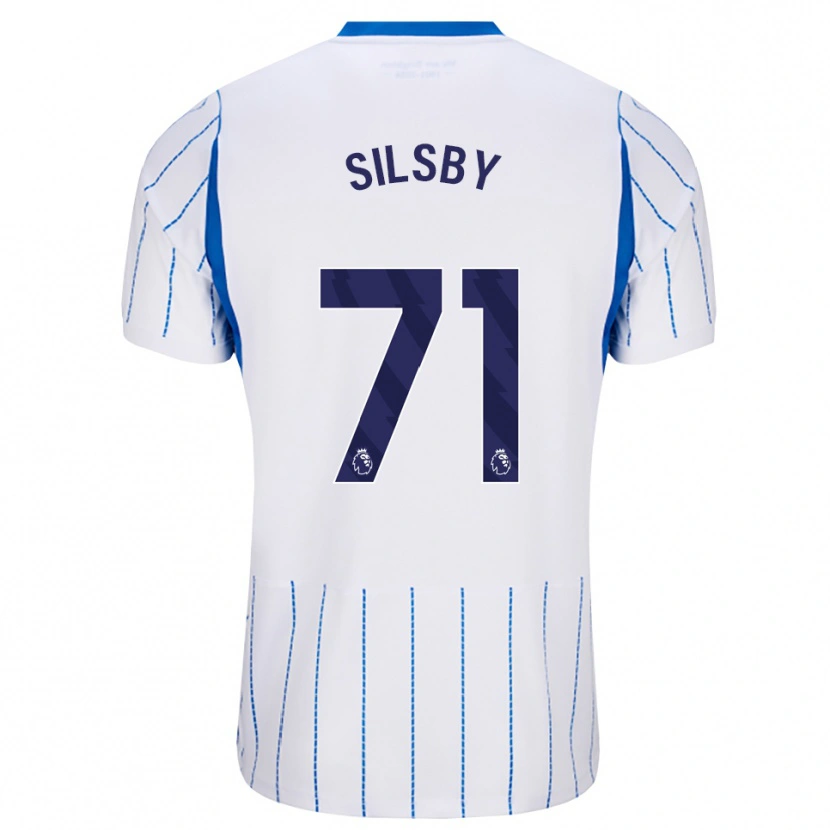 Danxen Uomo Maglia Tyler Silsby #71 Blu Dodger Bianco Kit Gara Away 2026/27 Maglietta