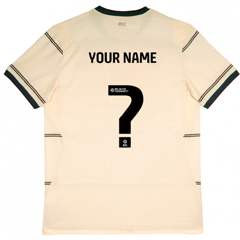 Danxen Uomo Maglia Il Tuo Nome #0 Beige Borgogna Kit Gara Away 2026/27 Maglietta