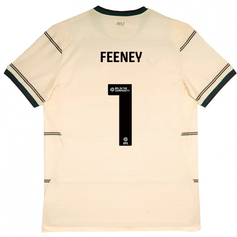 Danxen Uomo Maglia Callum Feeney #1 Beige Borgogna Kit Gara Away 2026/27 Maglietta