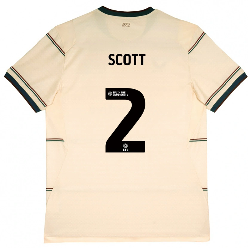 Danxen Uomo Maglia Cameron Scott #2 Beige Borgogna Kit Gara Away 2026/27 Maglietta