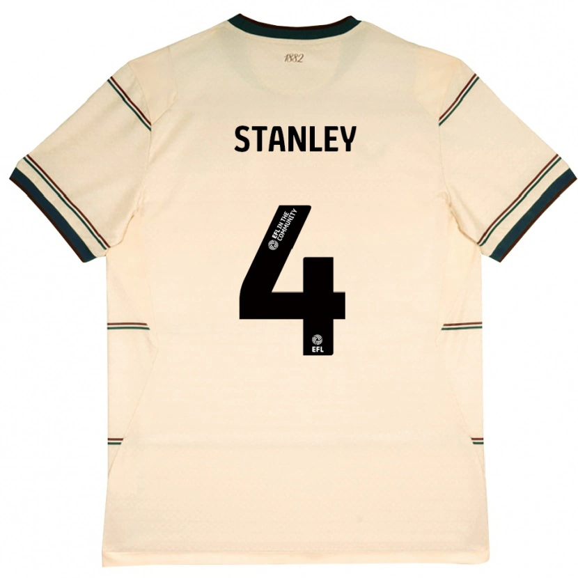 Danxen Uomo Maglia Michael Stanley #4 Beige Borgogna Kit Gara Away 2026/27 Maglietta