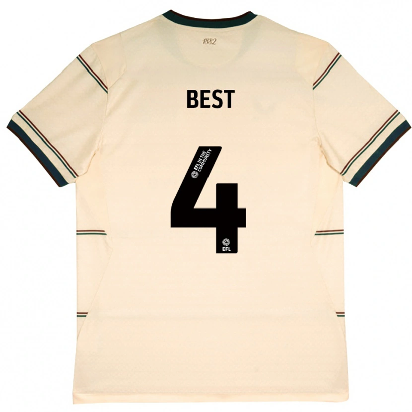 Danxen Uomo Maglia Freddie Best #4 Beige Borgogna Kit Gara Away 2026/27 Maglietta