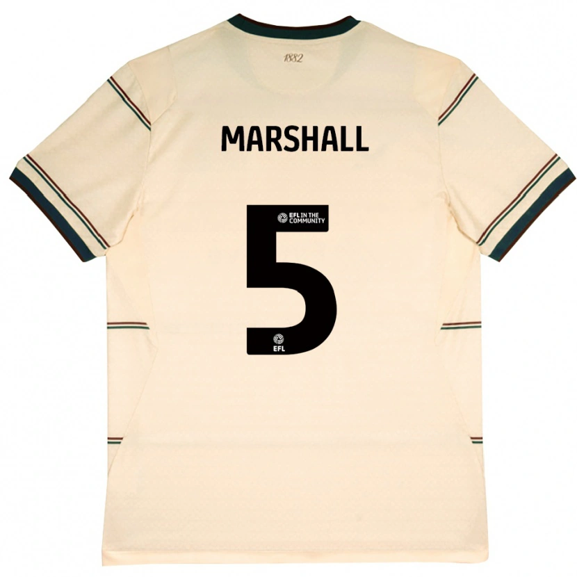 Danxen Uomo Maglia Georgia Marshall #5 Beige Borgogna Kit Gara Away 2026/27 Maglietta