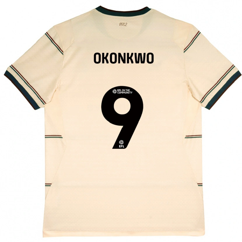 Danxen Uomo Maglia Destiny Okonkwo #9 Beige Borgogna Kit Gara Away 2026/27 Maglietta