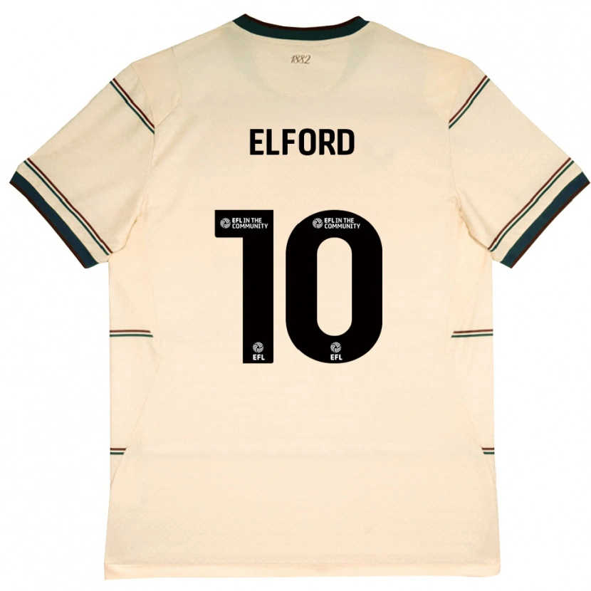 Danxen Uomo Maglia Laura Elford #10 Beige Borgogna Kit Gara Away 2026/27 Maglietta