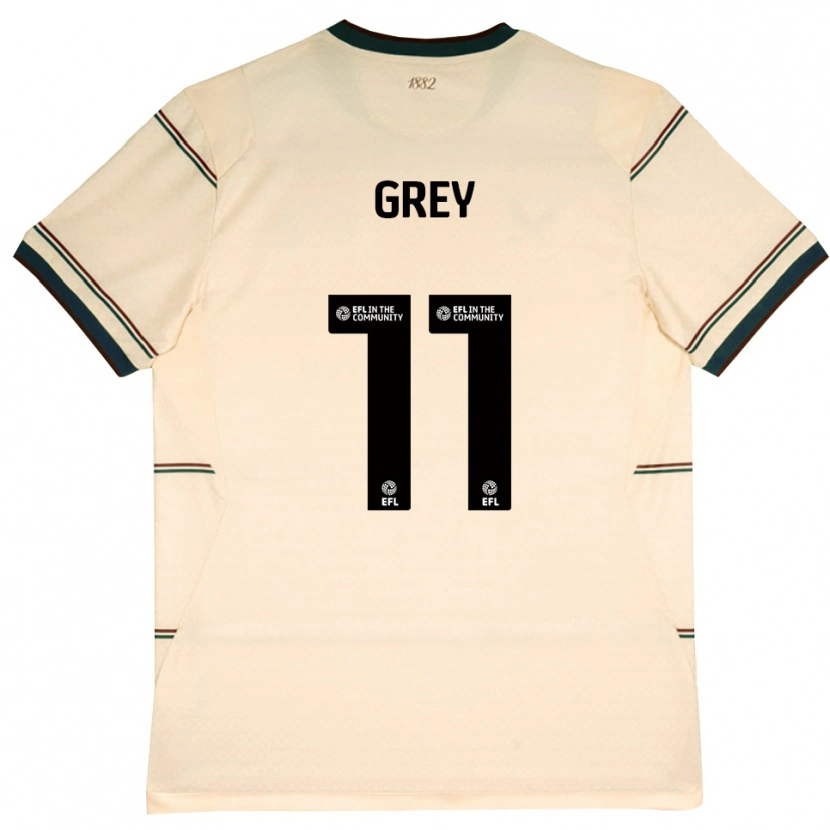 Danxen Uomo Maglia Anna Grey #11 Beige Borgogna Kit Gara Away 2026/27 Maglietta