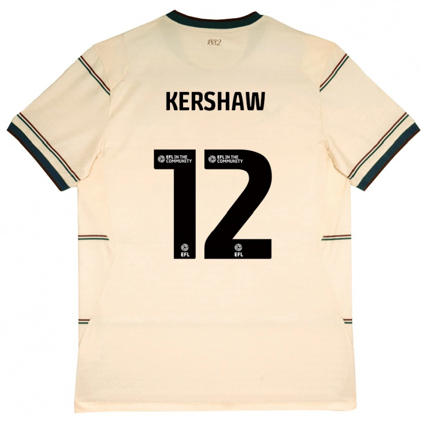 Danxen Uomo Maglia Joe Kershaw #12 Beige Borgogna Kit Gara Away 2026/27 Maglietta