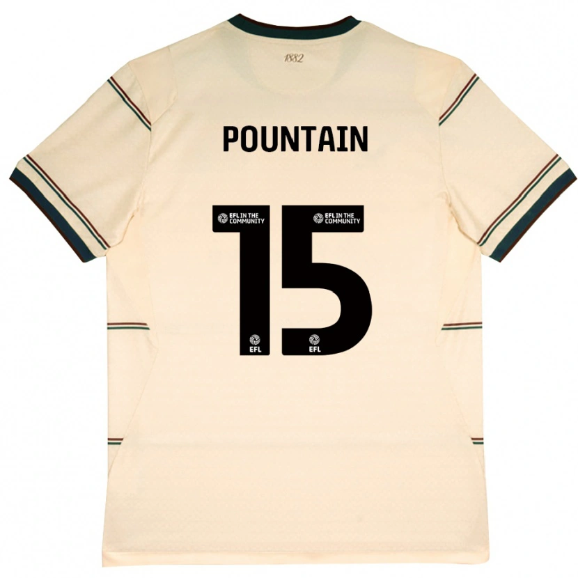 Danxen Uomo Maglia Nathan Pountain #15 Beige Borgogna Kit Gara Away 2026/27 Maglietta