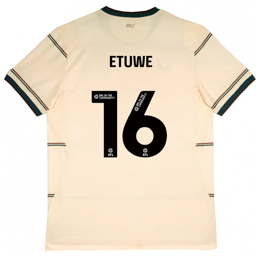 Danxen Uomo Maglia Isaac Etuwe #16 Beige Borgogna Kit Gara Away 2026/27 Maglietta
