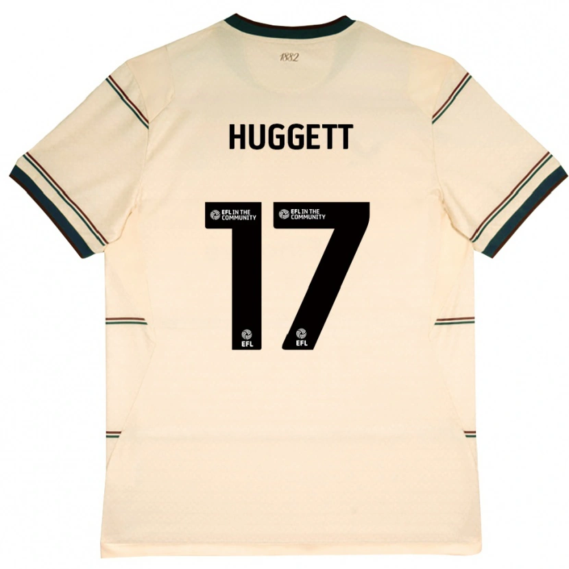 Danxen Uomo Maglia Aiden Huggett #17 Beige Borgogna Kit Gara Away 2026/27 Maglietta
