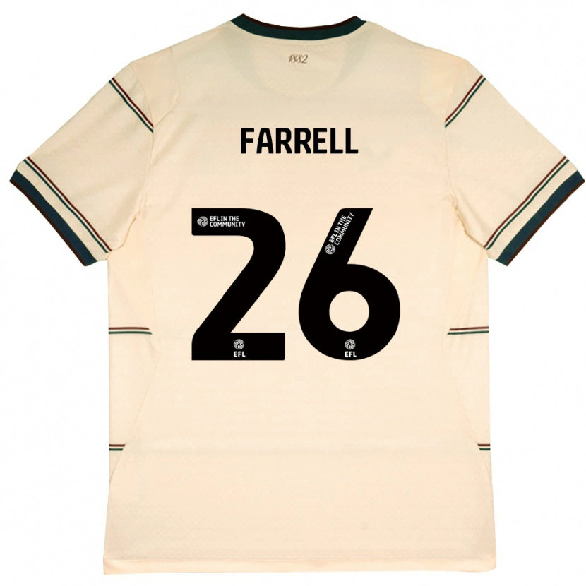 Danxen Uomo Maglia Lucy Farrell #26 Beige Borgogna Kit Gara Away 2026/27 Maglietta