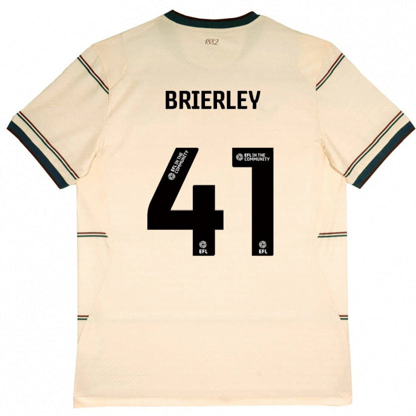 Danxen Uomo Maglia George Brierley #41 Beige Borgogna Kit Gara Away 2026/27 Maglietta