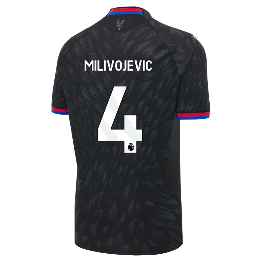 Danxen Uomo Maglia Luka Milivojevic #4 Nero Blu Rosso Kit Gara Away 2026/27 Maglietta