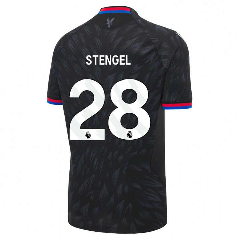 Danxen Uomo Maglia Katie Stengel #28 Nero Blu Rosso Kit Gara Away 2026/27 Maglietta