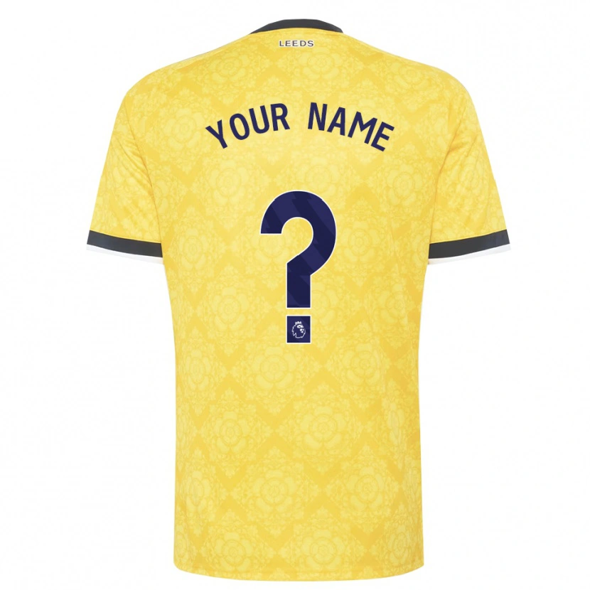Danxen Uomo Maglia Il Tuo Nome #0 Giallo Bianco Nero Kit Gara Away 2026/27 Maglietta