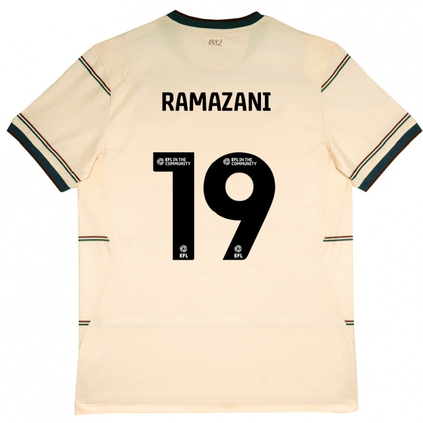 Danxen Uomo Maglia Largie Ramazani #19 Beige Borgogna Kit Gara Away 2026/27 Maglietta