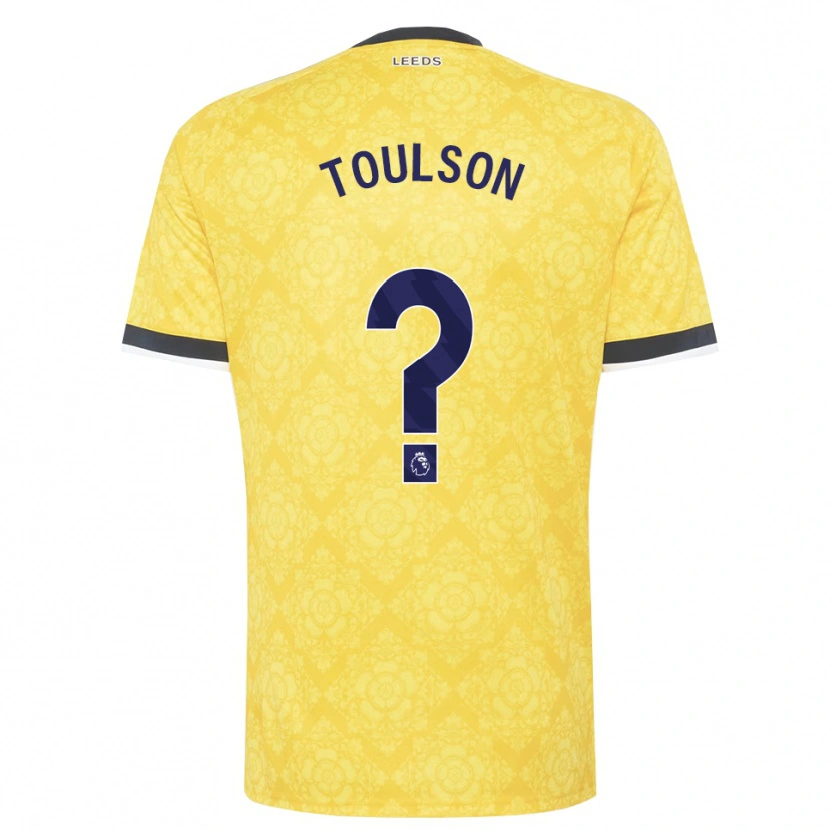 Danxen Uomo Maglia Daniel Toulson #0 Giallo Bianco Nero Kit Gara Away 2026/27 Maglietta