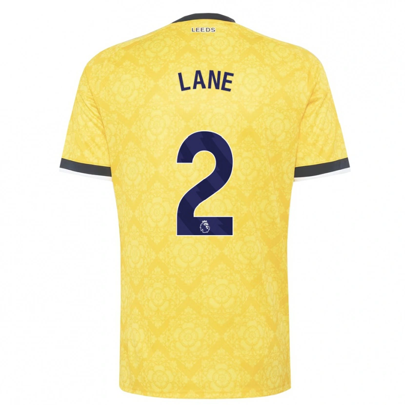 Danxen Uomo Maglia Freddie Lane #2 Giallo Bianco Nero Kit Gara Away 2026/27 Maglietta