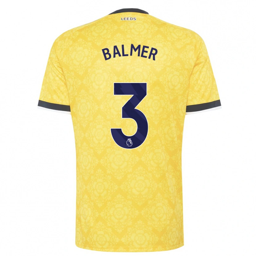 Danxen Uomo Maglia Liam Balmer #3 Giallo Bianco Nero Kit Gara Away 2026/27 Maglietta