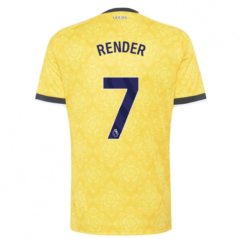 Danxen Uomo Maglia Jacob Render #7 Giallo Bianco Nero Kit Gara Away 2026/27 Maglietta