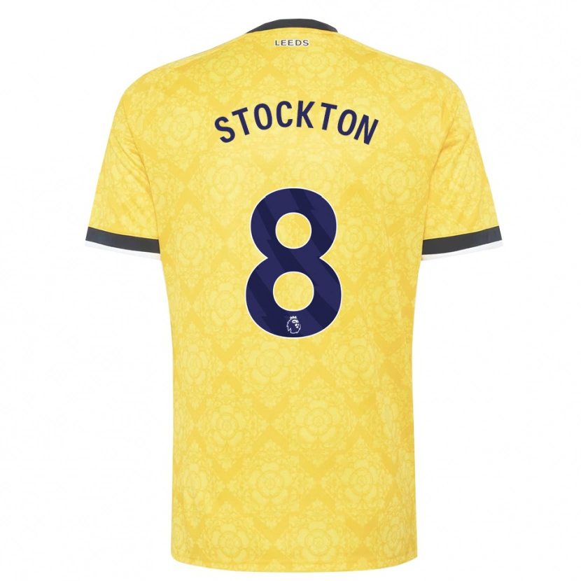 Danxen Uomo Maglia Tom Stockton #8 Giallo Bianco Nero Kit Gara Away 2026/27 Maglietta