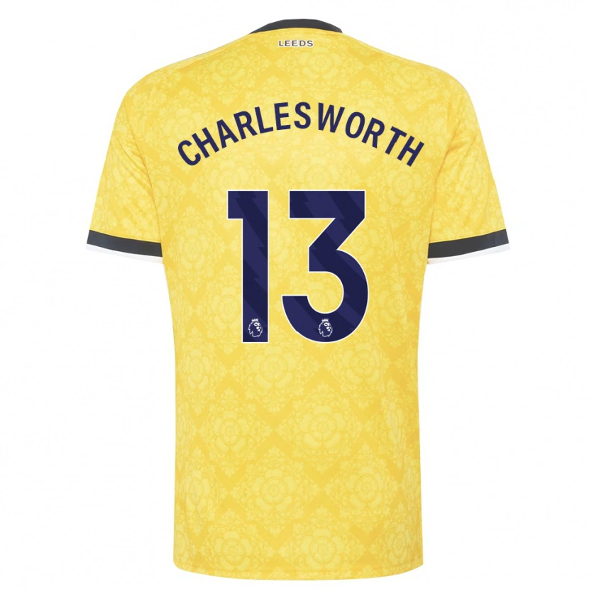 Danxen Uomo Maglia Millie Robshaw-Charlesworth #13 Giallo Bianco Nero Kit Gara Away 2026/27 Maglietta