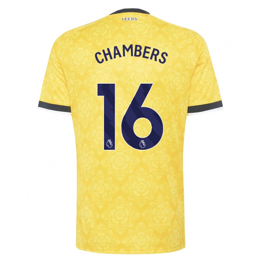 Danxen Uomo Maglia Lloyd Chambers #16 Giallo Bianco Nero Kit Gara Away 2026/27 Maglietta