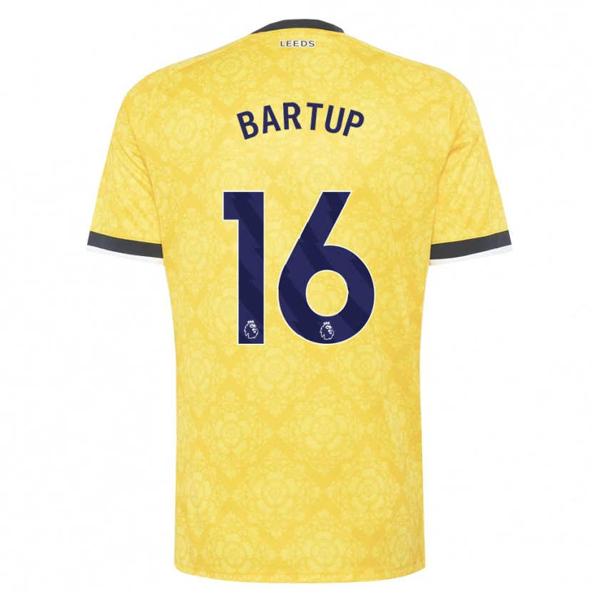 Danxen Uomo Maglia Laura Bartup #16 Giallo Bianco Nero Kit Gara Away 2026/27 Maglietta