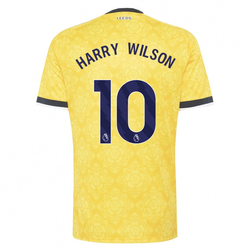 Danxen Uomo Maglia Harry Wilson #10 Giallo Bianco Nero Kit Gara Away 2026/27 Maglietta