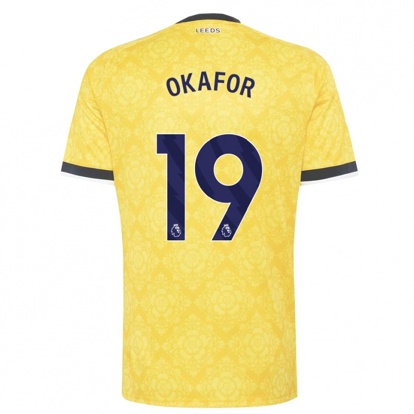 Danxen Uomo Maglia Noah Okafor #19 Giallo Bianco Nero Kit Gara Away 2026/27 Maglietta