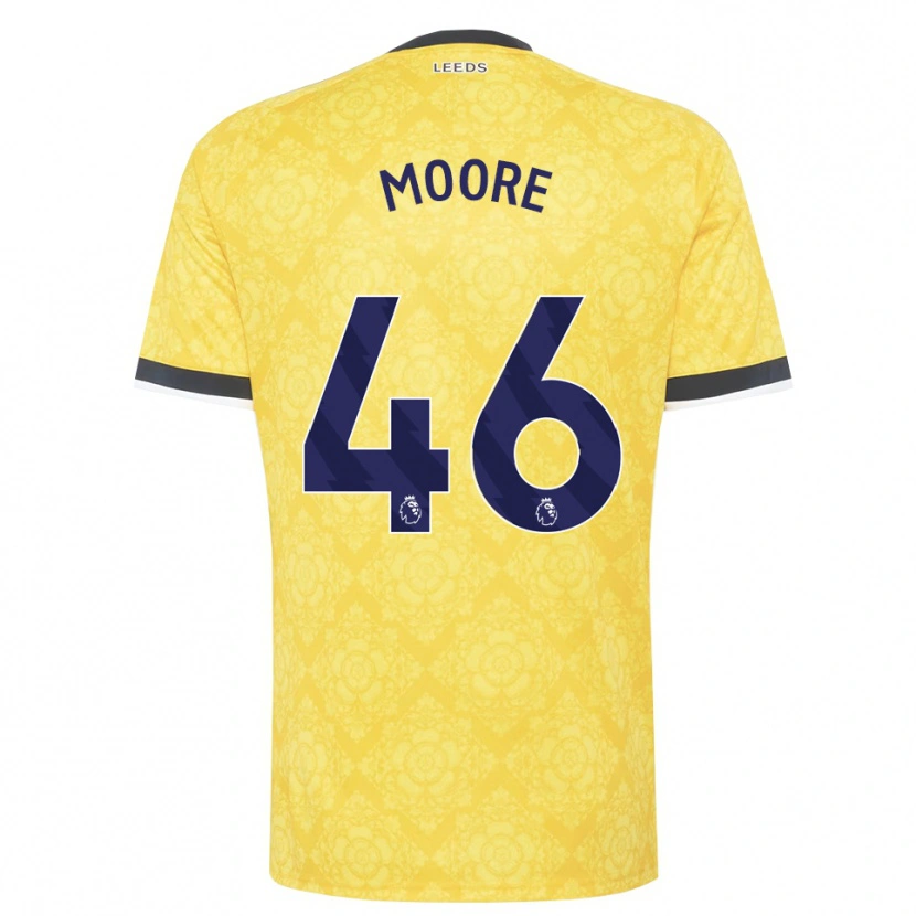 Danxen Uomo Maglia Kris Moore #46 Giallo Bianco Nero Kit Gara Away 2026/27 Maglietta