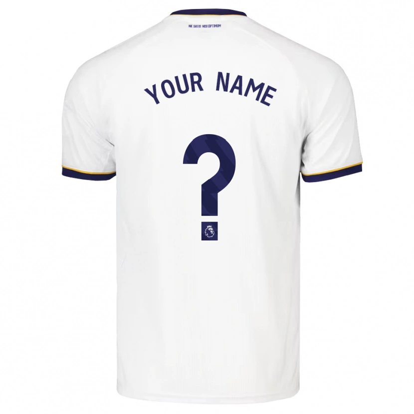 Danxen Uomo Maglia Il Tuo Nome #0 Blu Notte Bianco Giallo Kit Gara Away 2026/27 Maglietta