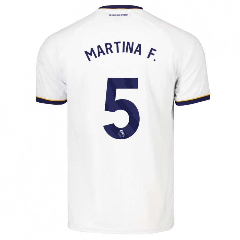 Danxen Uomo Maglia Martina Fernández #5 Blu Notte Bianco Giallo Kit Gara Away 2026/27 Maglietta