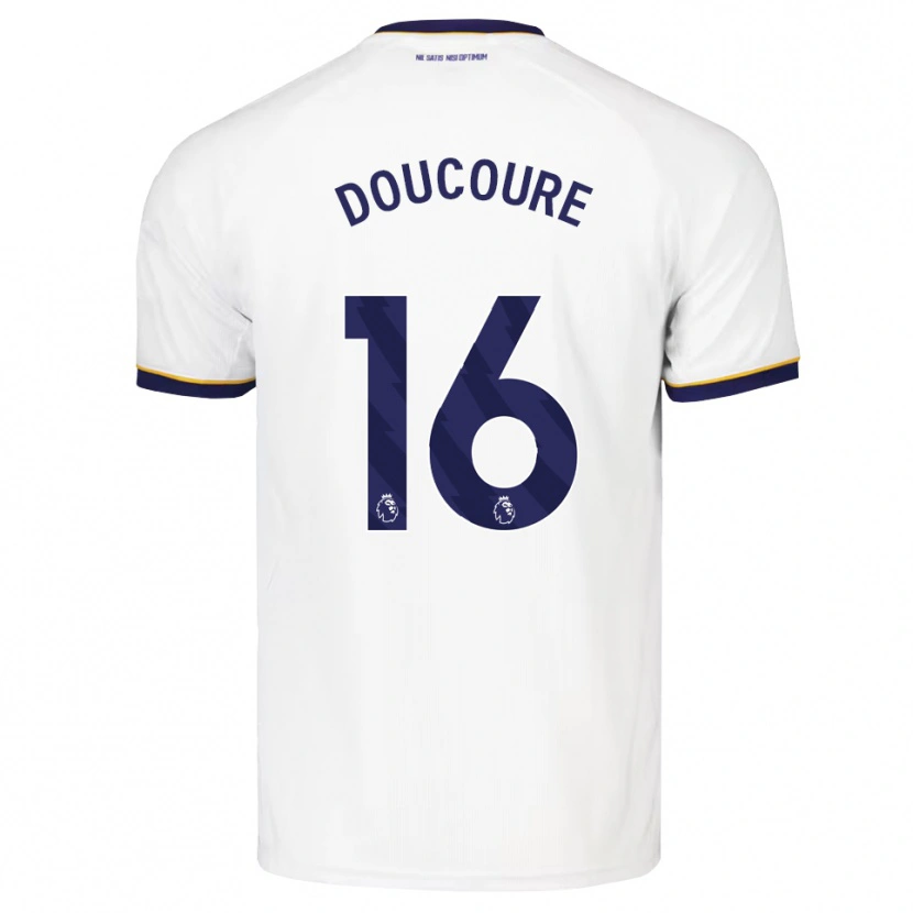 Danxen Uomo Maglia Abdoulaye Doucoure #16 Blu Notte Bianco Giallo Kit Gara Away 2026/27 Maglietta