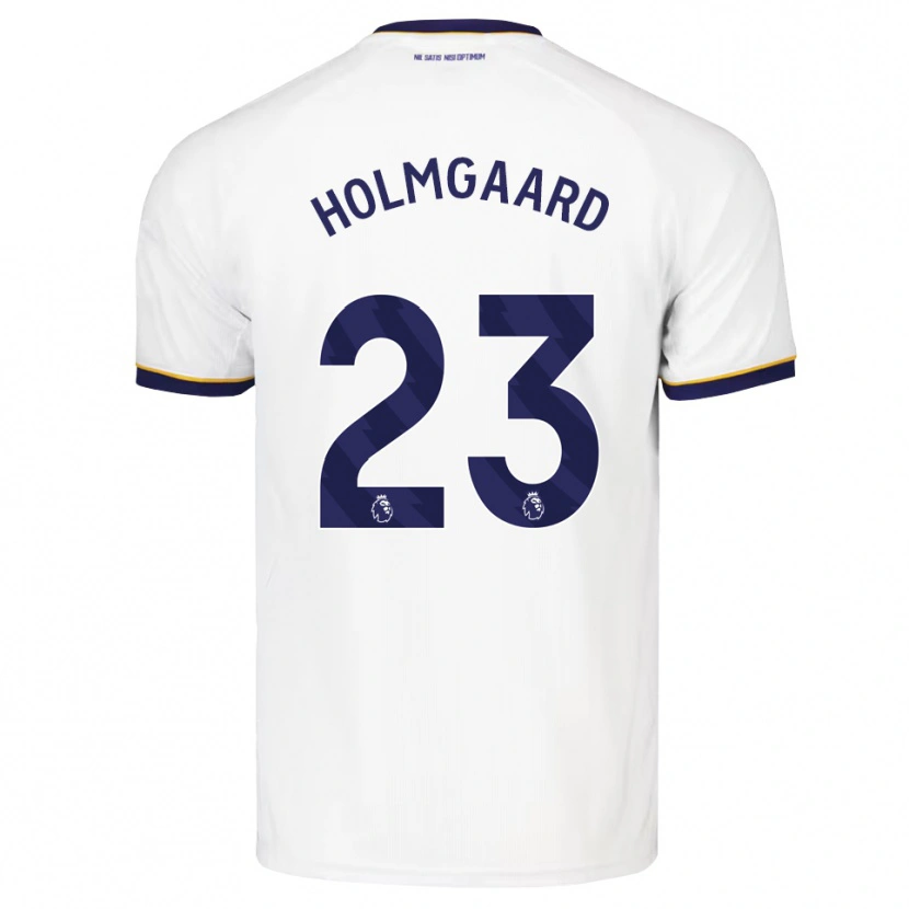 Danxen Uomo Maglia Sara Holmgaard #23 Blu Notte Bianco Giallo Kit Gara Away 2026/27 Maglietta