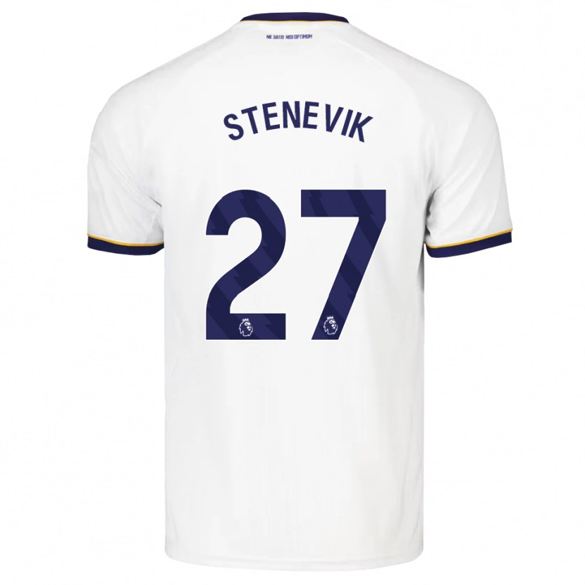 Danxen Uomo Maglia Elise Stenevik #27 Blu Notte Bianco Giallo Kit Gara Away 2026/27 Maglietta