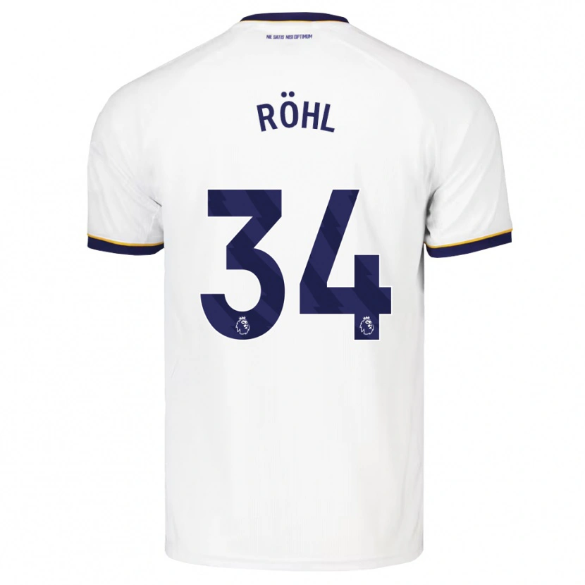 Danxen Uomo Maglia Merlin Röhl #34 Blu Notte Bianco Giallo Kit Gara Away 2026/27 Maglietta