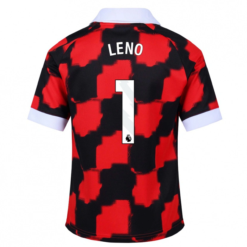 Danxen Uomo Maglia Bernd Leno #1 Rosso Bianco Nero Kit Gara Away 2026/27 Maglietta