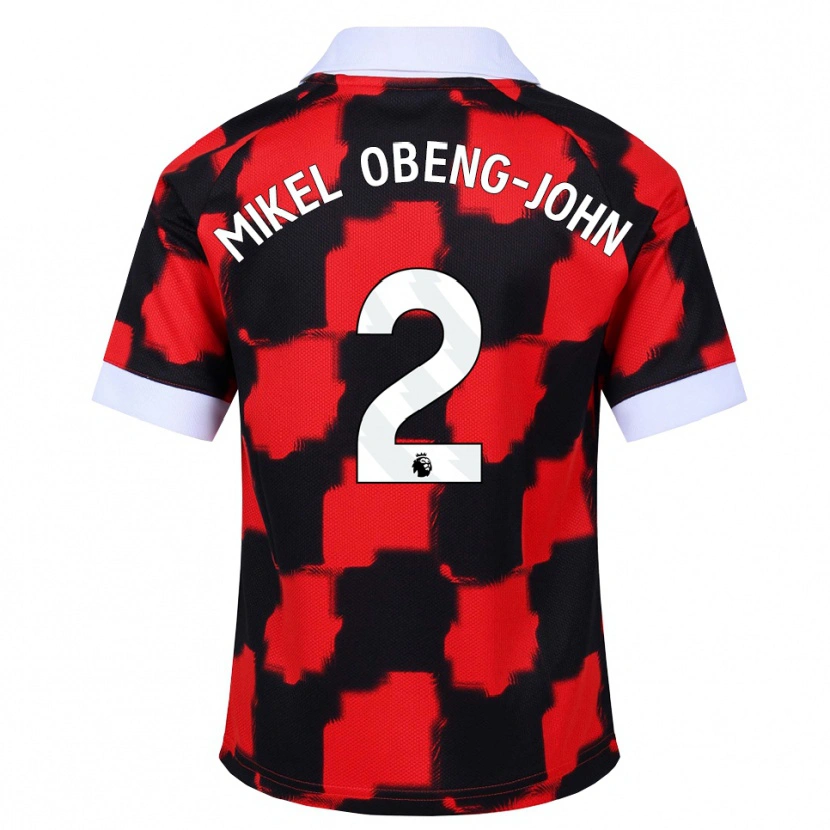Danxen Uomo Maglia Joe Mikel Obeng-John #2 Rosso Bianco Nero Kit Gara Away 2026/27 Maglietta