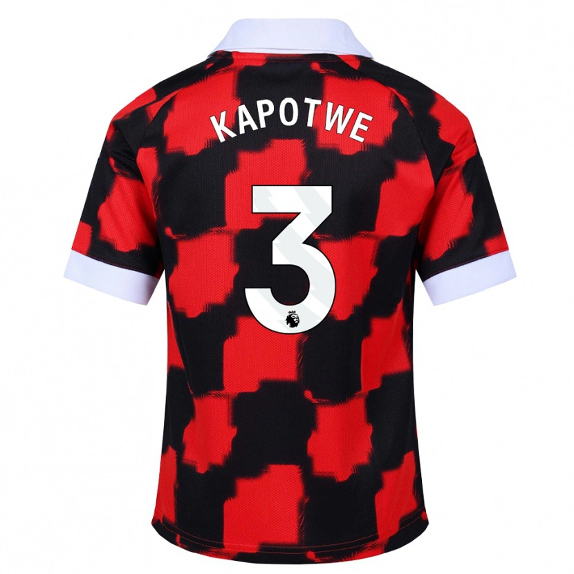 Danxen Uomo Maglia Chase Kapotwe #3 Rosso Bianco Nero Kit Gara Away 2026/27 Maglietta