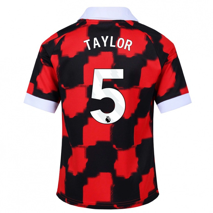 Danxen Uomo Maglia Archie Taylor #5 Rosso Bianco Nero Kit Gara Away 2026/27 Maglietta