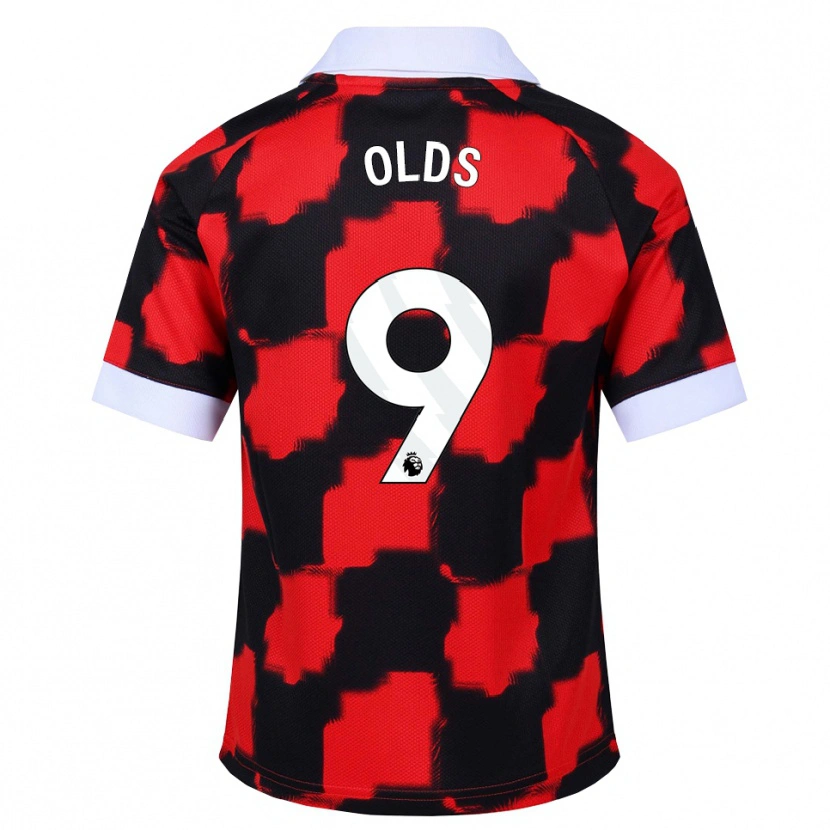 Danxen Uomo Maglia Ellie Olds #9 Rosso Bianco Nero Kit Gara Away 2026/27 Maglietta