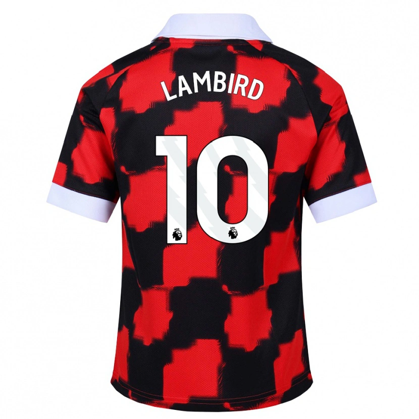 Danxen Uomo Maglia Lilly Lambird #10 Rosso Bianco Nero Kit Gara Away 2026/27 Maglietta