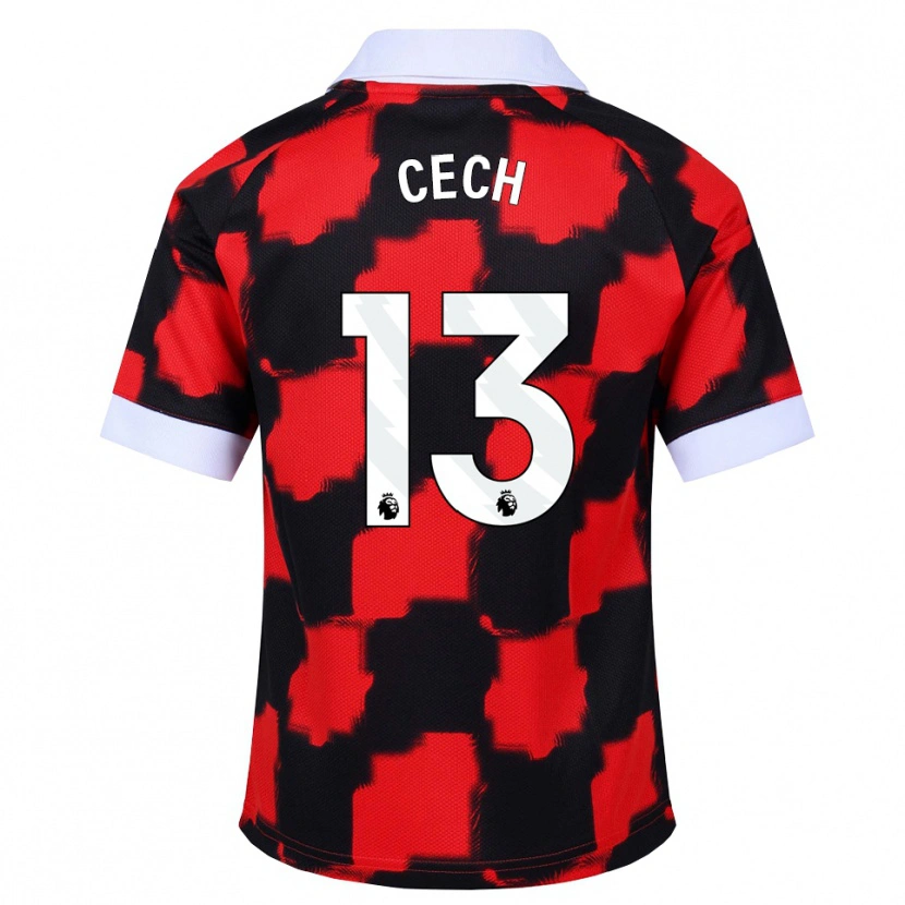 Danxen Uomo Maglia Damian Cech #13 Rosso Bianco Nero Kit Gara Away 2026/27 Maglietta